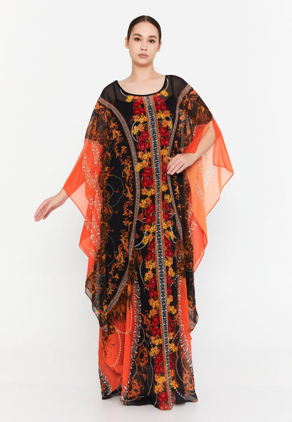 Regal Bloom Embroidered Kaftan Gown™