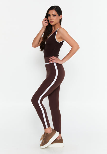 Tipped Bodysuit & Leggings Set