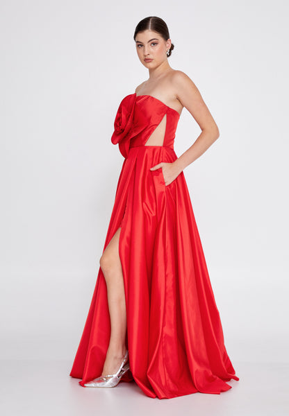 Bold Red Strapless Gown™
