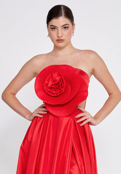 Bold Red Strapless Gown™