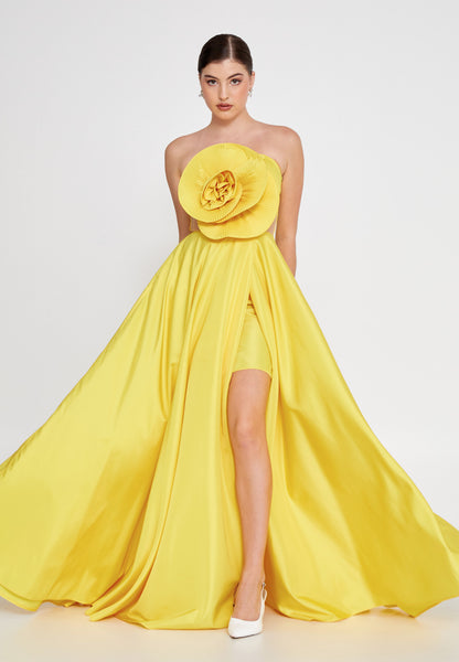 Radiant Yellow Strapless Gown™
