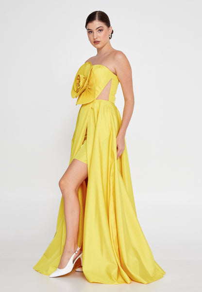 Radiant Yellow Strapless Gown™