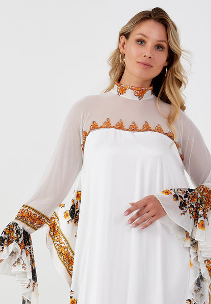 Elegance High-Neck Maxi Dress™