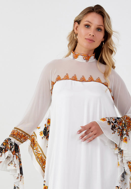 Elegance High-Neck Maxi Dress™