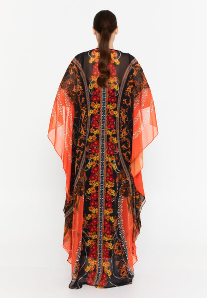 Regal Bloom Embroidered Kaftan Gown™