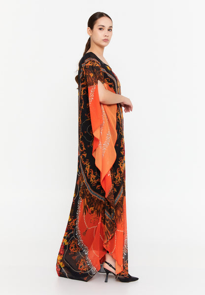 Regal Bloom Embroidered Kaftan Gown™