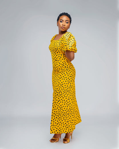 Yellow Polka Dot Maxi Dress™