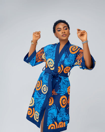 Print Kimono Dress Ankara Wrap Style™
