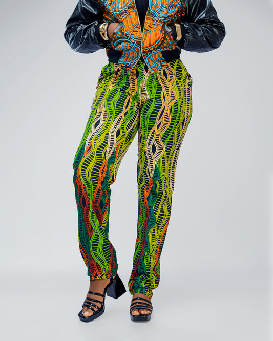 African Print High-Waist Pants™