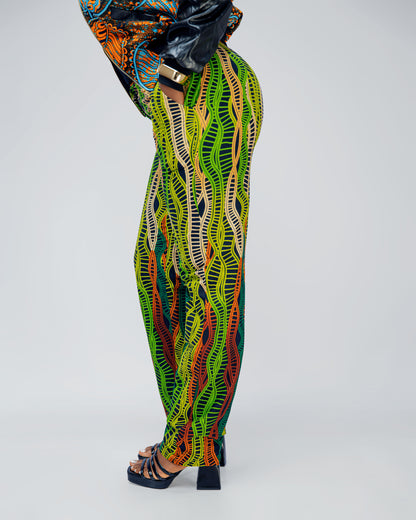 African Print High-Waist Pants™
